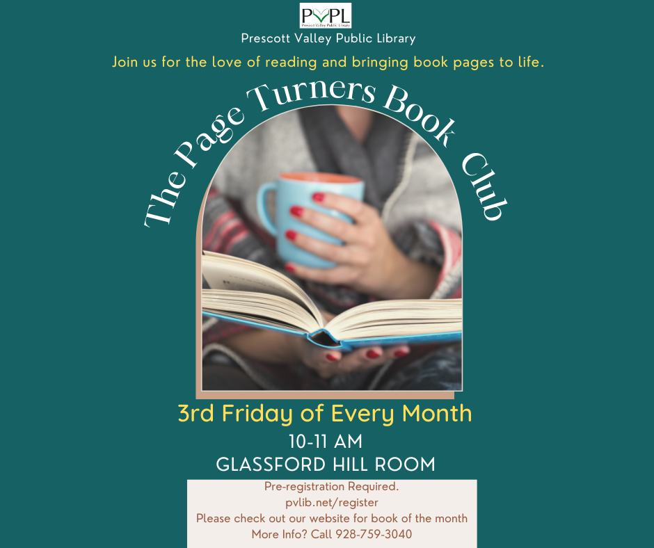 The Page Turners, In person program, June 17th, 2022Preregistration